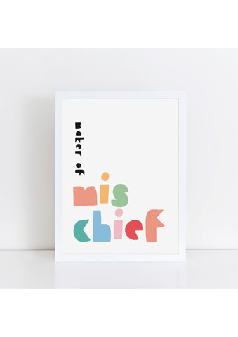 Maker of Mischief Print - spring tones