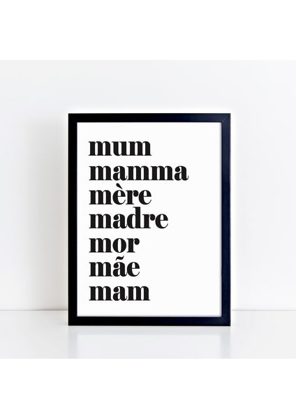 Mum Print - black