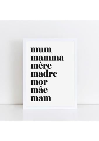 Mum Print - black