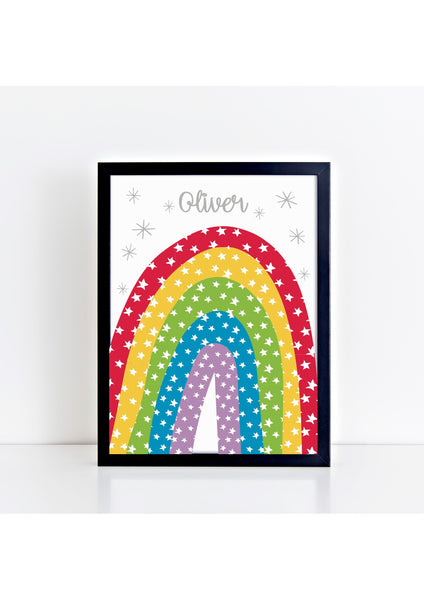 Personalised Rainbow Print - brights