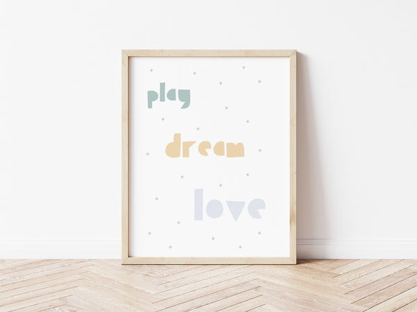 Play Dream Love Print - muted