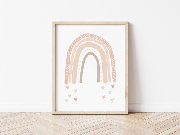 Rainbow Love Print - neutrals