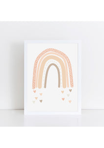 Rainbow Love Print - neutrals