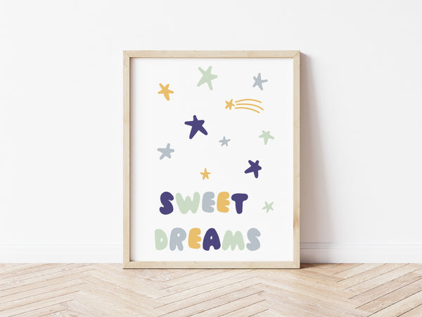 Sweet Dreams Print - navy