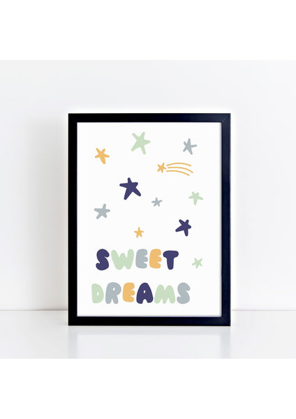 Sweet Dreams Print - navy