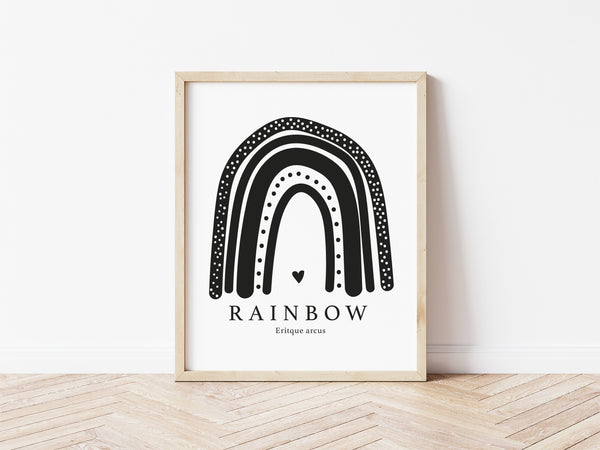 The Rainbow Print - black