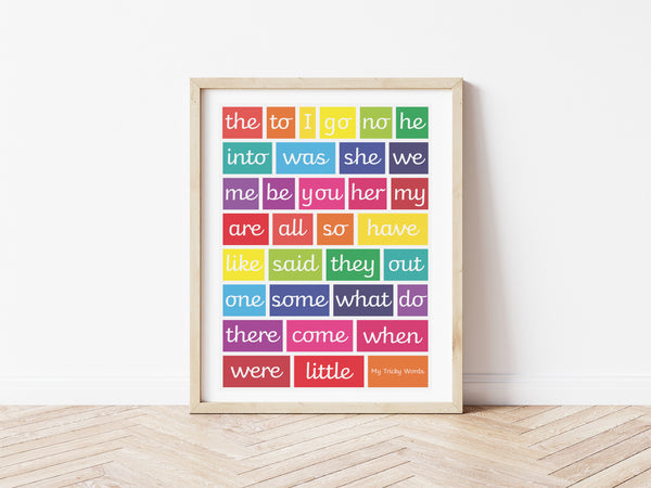 Tricky Words Print - brights