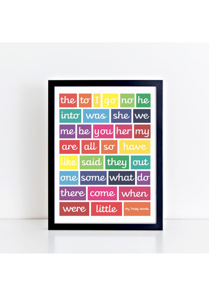 Tricky Words Print - brights