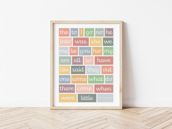 Tricky Words Print - muted