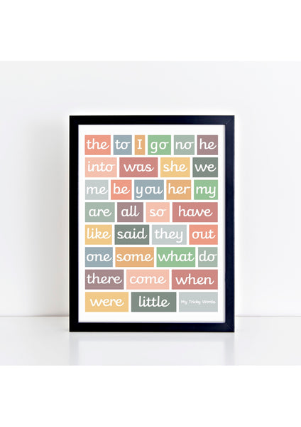 Tricky Words Print - muted