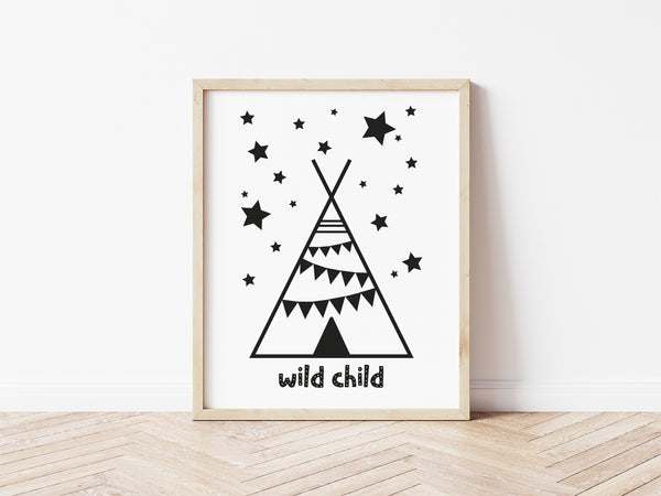 Wild Child Teepee Print