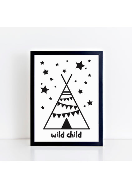 Wild Child Teepee Print